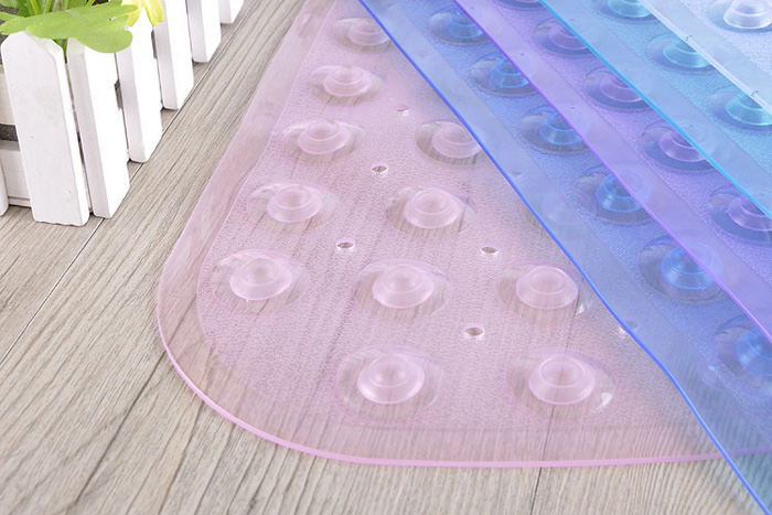 Phòng tắm hình quạt chống trượt mat tam giác pad khách sạn phòng tắm cong mat chống trượt bồn tắm nhựa thảm gai nhựa