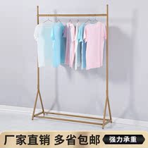 Floor-standing wrought iron hanger Mens and womens clothing display rack Clothes display rack shelf floor shelf iron side rack