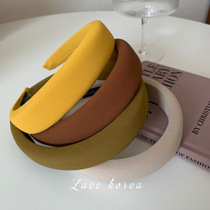 (L ACC at 20:00 on August 22 new on new minus 5) South Koreas Dongdaemun solid color sponge high skull headband