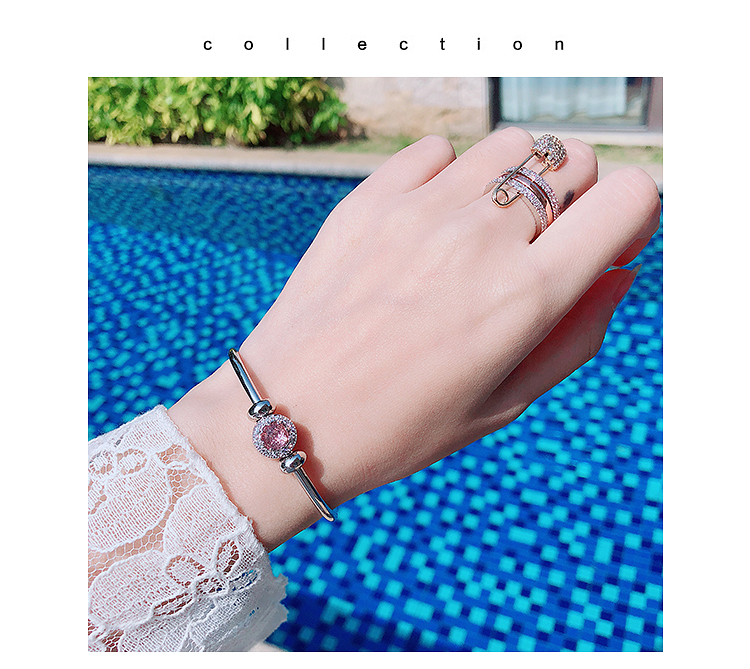 Thời trang hàn quốc mở đơn giản rắn xương vòng đeo tay nữ dương tim vòng tay glass beads Sen mật ong bracelet vòng đeo tay