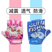 Child Gloves Half Finger Boy Bike Bike Balance Car Bike Thin wheel slip protective skateboard riding carers Summer