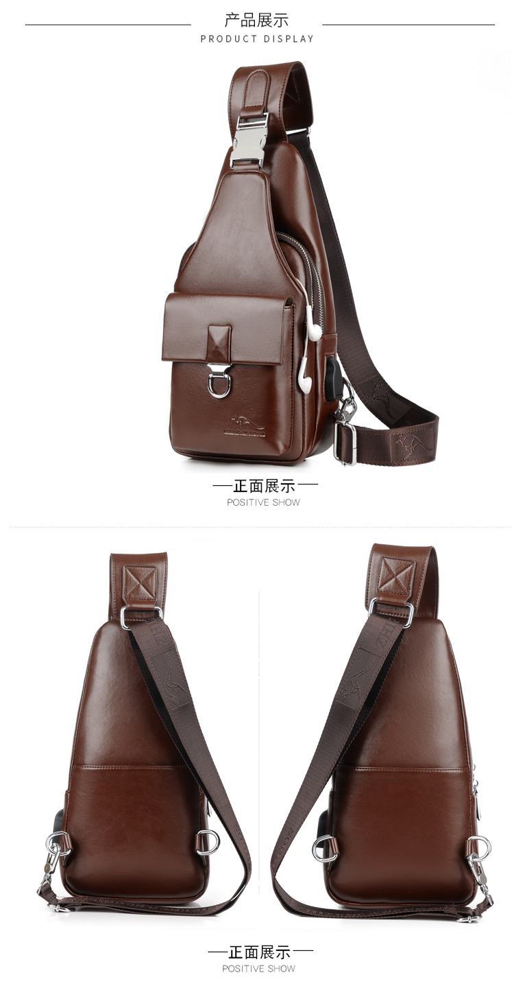 Kangaroo túi ngực nam túi da nam túi da nam túi da nam túi da Messenger túi giản dị ba lô túi xách chanel