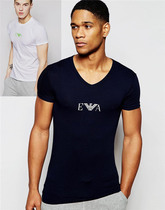  Emporio Armani Mens elastic beating bottom short sleeve T-shirt Domestic spot