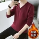 Cộng với áo nhung nam mùa đông dày, áo thun nam phiên bản Hàn Quốc của áo cổ chữ V nam triều đáy quần áo mùa thu mỏng Quần áo ấm nhỏ