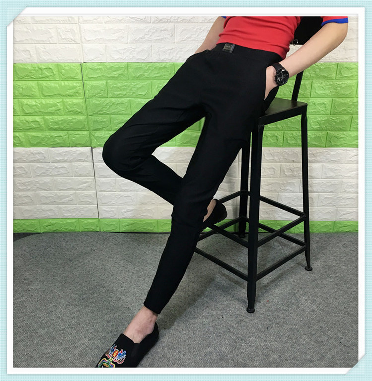Thanh niên xã hội Slim plus quần nhung chân nam mùa thu đông thể thao thủy triều dày thun dụng cụ quần thường để giữ ấm quần âu nam