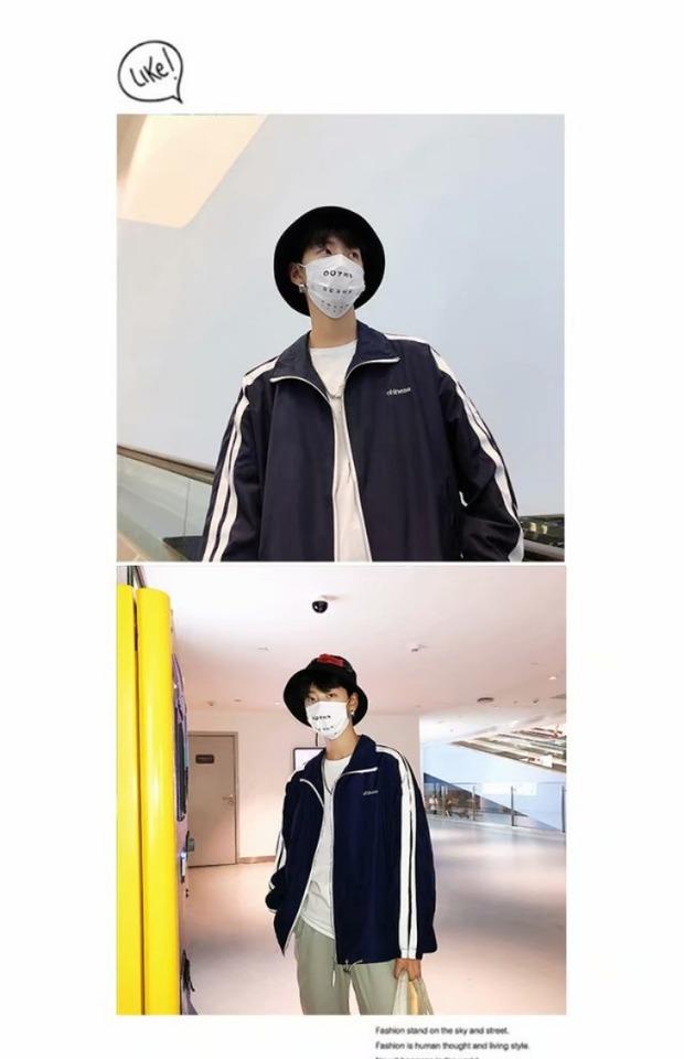 Hàn Quốc áo khoác ulzzang sinh viên Harajuku lỏng sang trọng retro thể thao cổng áo khoác gió với nam và nữ áo khoác tập gym nam