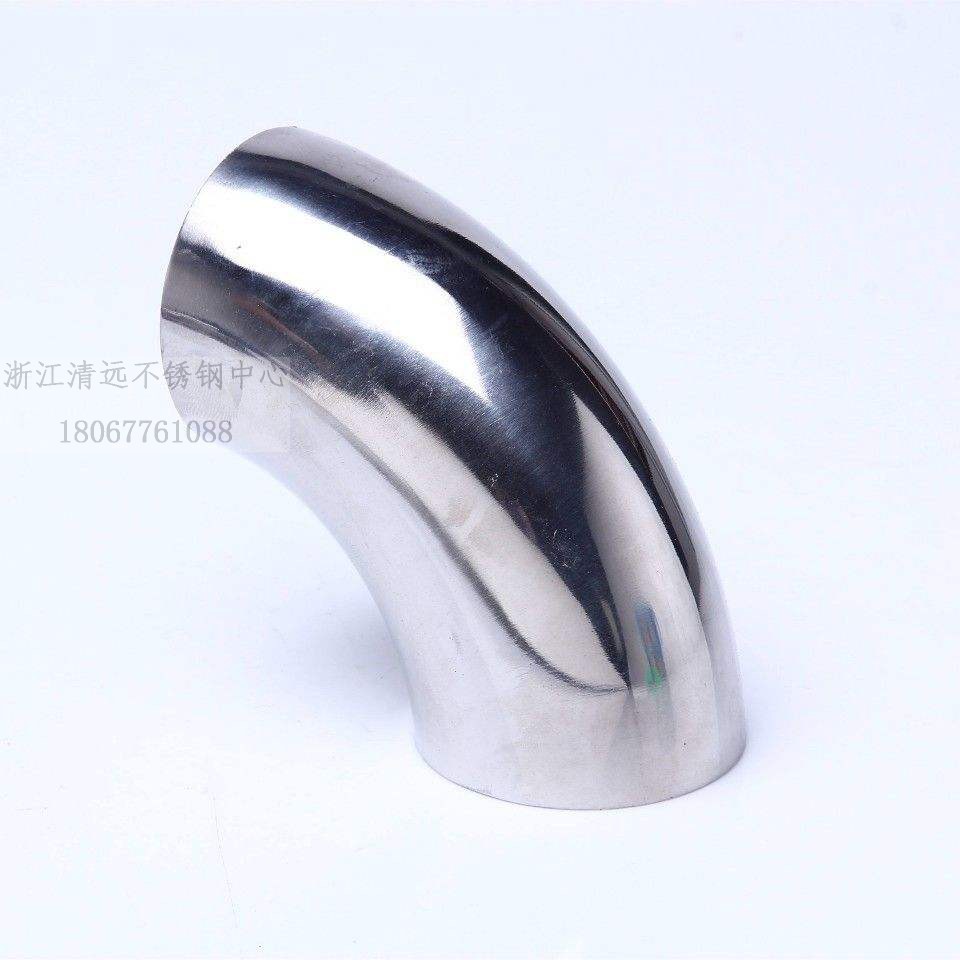 304 316L sanitary grade elbow stainless steel 90 degrees inside and outside mirror polished punching bright light welding pipe fittings