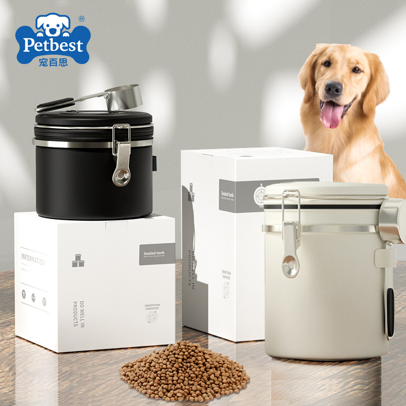Pet pooch snacks storage tank stainless steel sealing tank Milk Powder snacks Save tank one-way vent valve containing tank