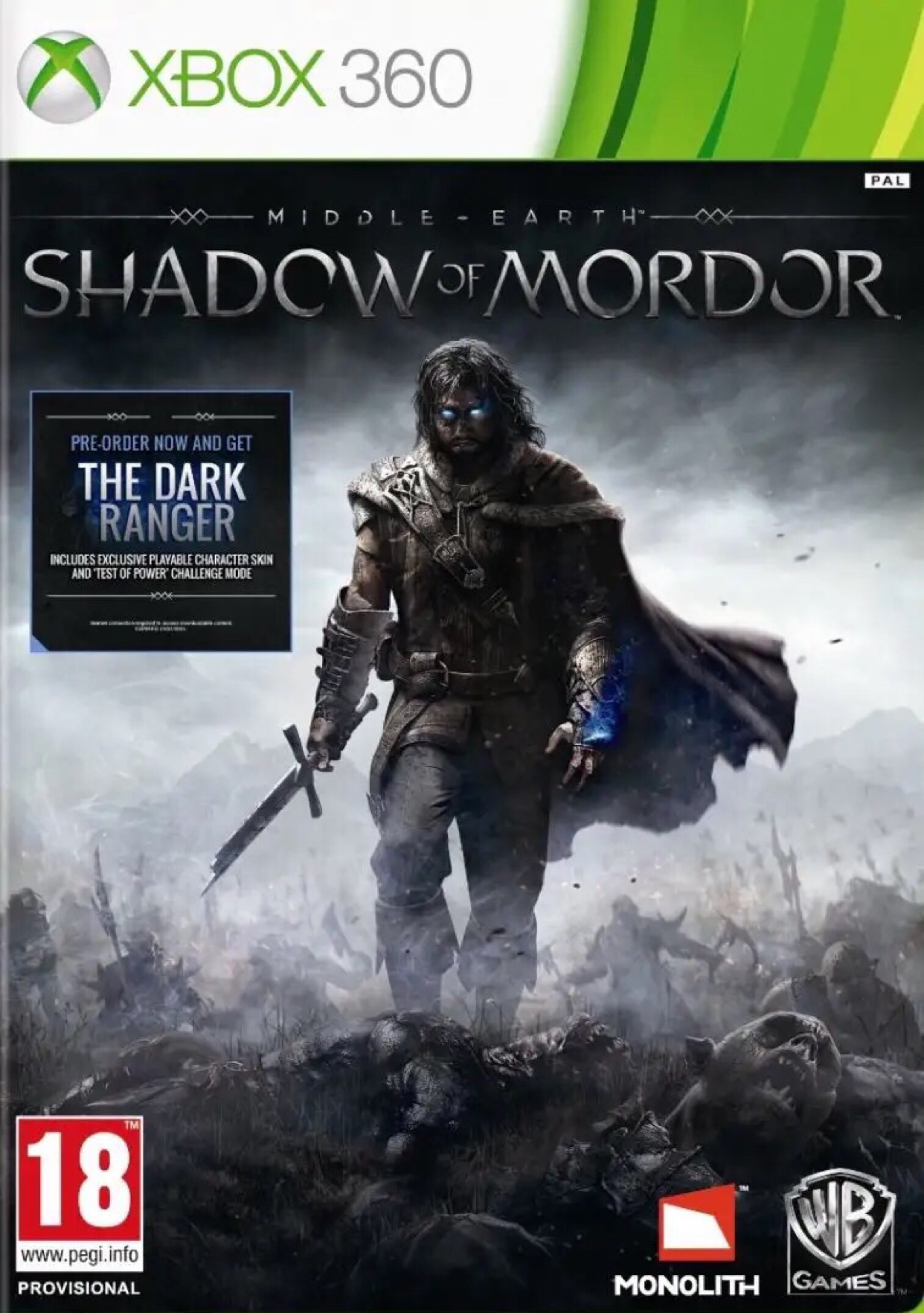 xbox360 Game Disk Lord of the Rings Middle-earth World Shadow Mordor Double Disc (5 start 6 SF)