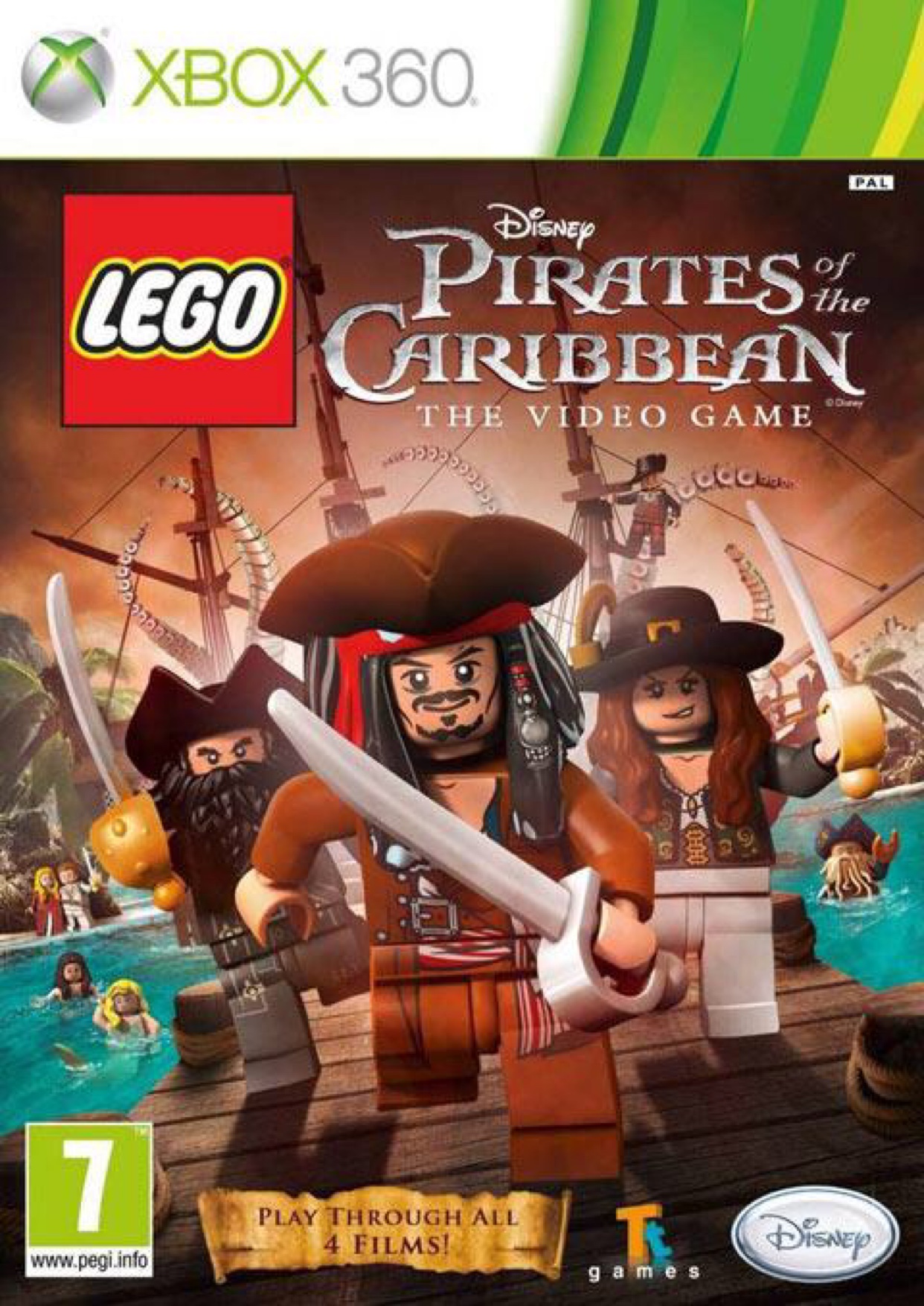 XBOX360 disc game LEGO Pirates of the Caribbean: Dead Treasure (5 starts, 6 SF)