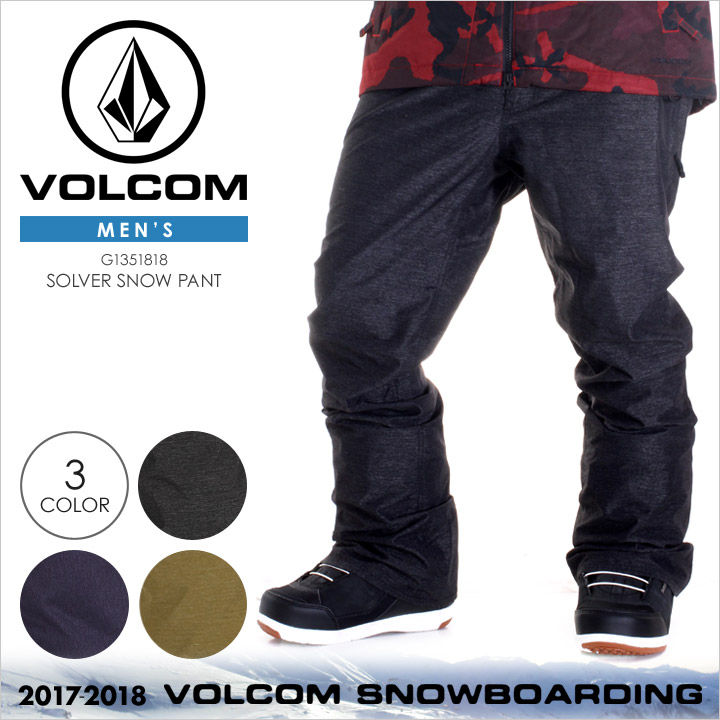 USA VOLCOM ski pants SOLVER single double board slim warm breathable windproof waterproof men's outdoor equipment