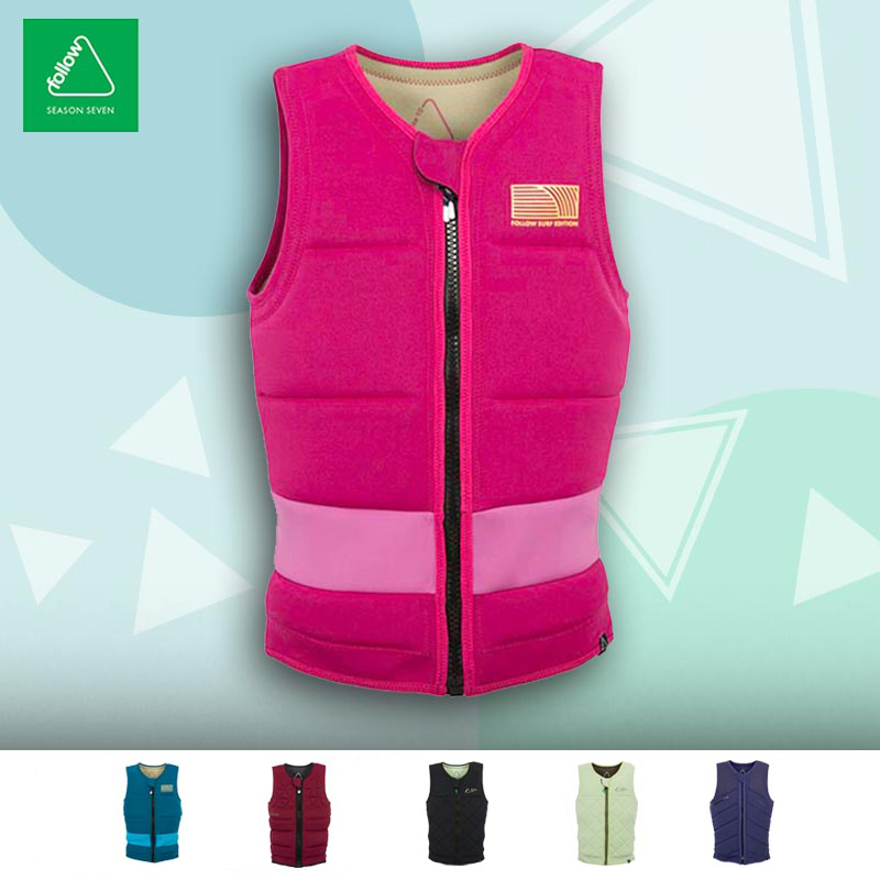 Follow Life jacket Women's small buoyancy Ultra-thin lightweight buoyancy vest Water foam clothing Surfing ultra-light beach