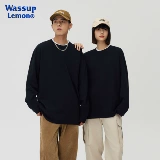 WASSUP LEMON Хлопковый белый приятный телу лонгслив для влюбленных, оверсайз