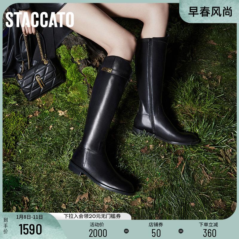 Thagatu winter new handsome Inn Wind Cavaliers boots Long Boots Extra-long Boots Woman Boots ECI09DC1B-Taobao