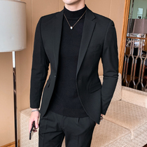 Autumn casual single suit business dress mens small suit mens jacket Korean trend slim suit mens suit