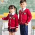 Yi Sixiu đồng phục học sinh quần áo mẫu giáo quần áo trường tiểu học gió quần áo nam và nữ quần áo mùa xuân và mùa thu - Đồng phục trường học / tùy chỉnh thực hiện đầm trẻ em cao cấp Đồng phục trường học / tùy chỉnh thực hiện