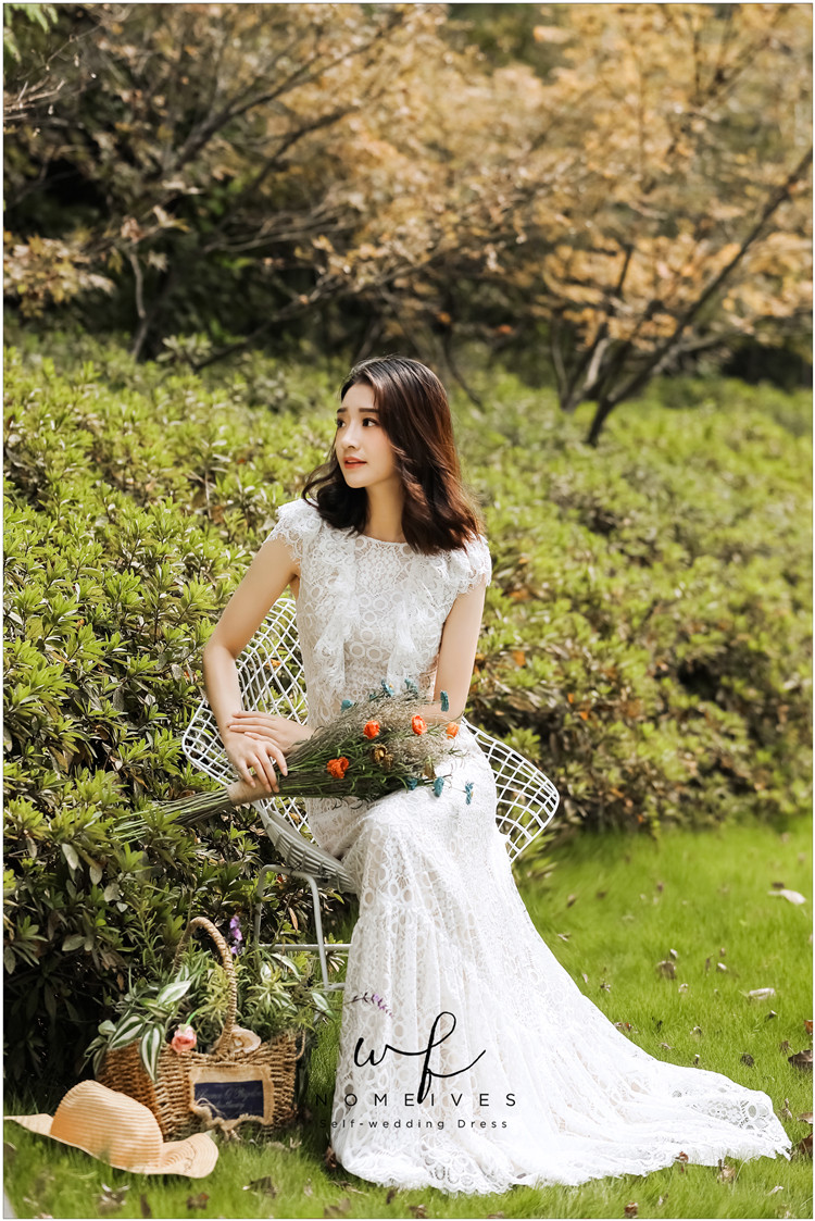 Nomeves original (Monet Garden) Mori Lace Light Wedding Dress Brigade Slapping Lawn Wedding Wedding Wedding Dress 