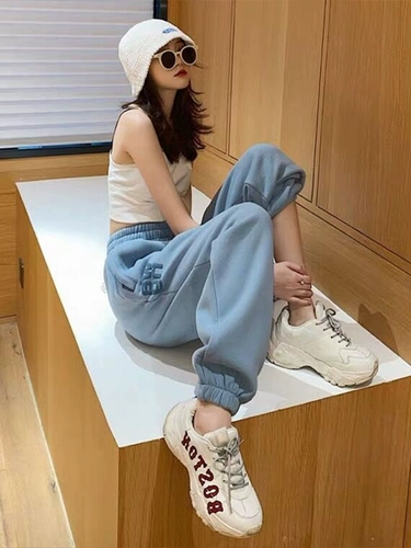 Модный спортивный костюм, утепленная толстовка для школьников, комплект, свободный крой, в корейском стиле, в западном стиле