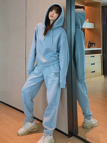 Модный спортивный костюм, утепленная толстовка для школьников, комплект, свободный крой, в корейском стиле, в западном стиле