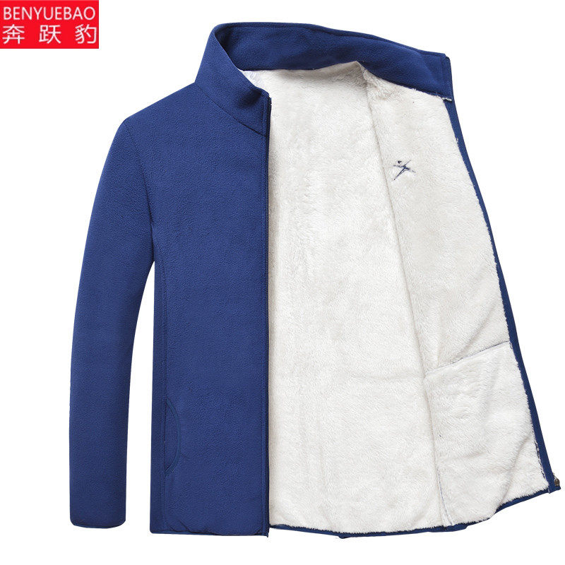 Fleece jacket men's autumn and winter outdoor velvet cardigan large size warm fleece jacket stormtrooper jacket liner soft sweater