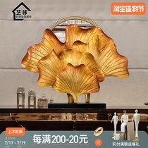 Lucky Wrought iron ornaments Living room model room soft decorations Hotel lobby sculpture entrance ornaments Metal ginkgo biloba