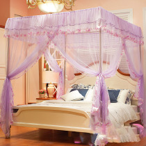 Floor type 1 5m bed mosquito net Home Princess Wind palace Ting 1 8m bracket purple textured account 2 m encryption thickened 1 2