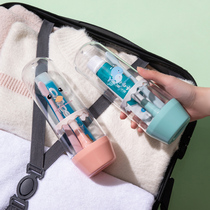 Travel toothbrush storage box portable cylinder cup creative simple dental box travel brush tooth Cup wash cup set