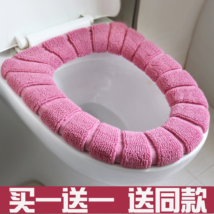 Four seasons universal new thickened plush toilet pad cushion O-shaped U-shaped square universal toilet seat cover Toilet ferrule