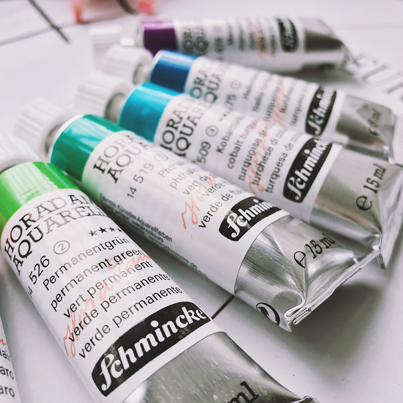 Smink 2ml optional color dispensing Artist-grade watercolor paint tube 15ml139 color yellow white