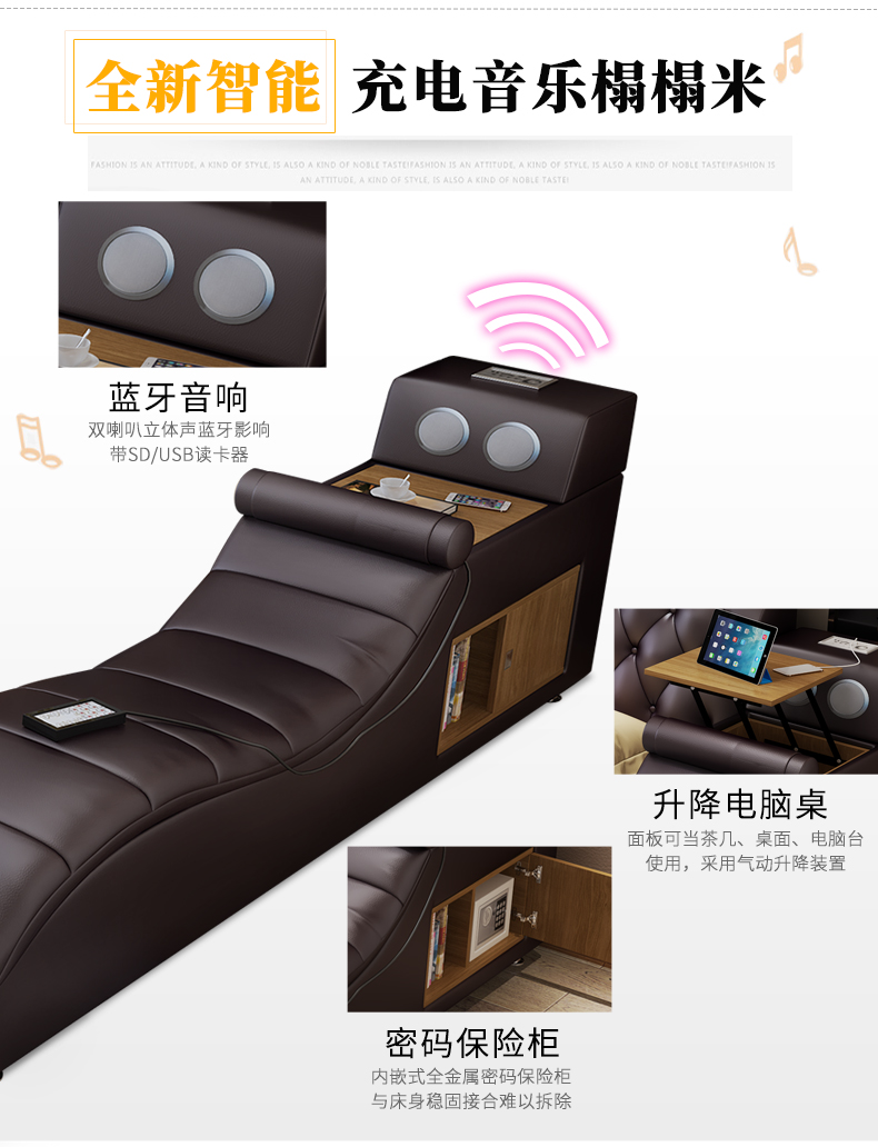 Phòng ngủ chính tatami đơn giản giường da hiện đại giường da 1,8 m giường đôi giường massage đa chức năng da - Giường giường gỗ gấp 3 khúc