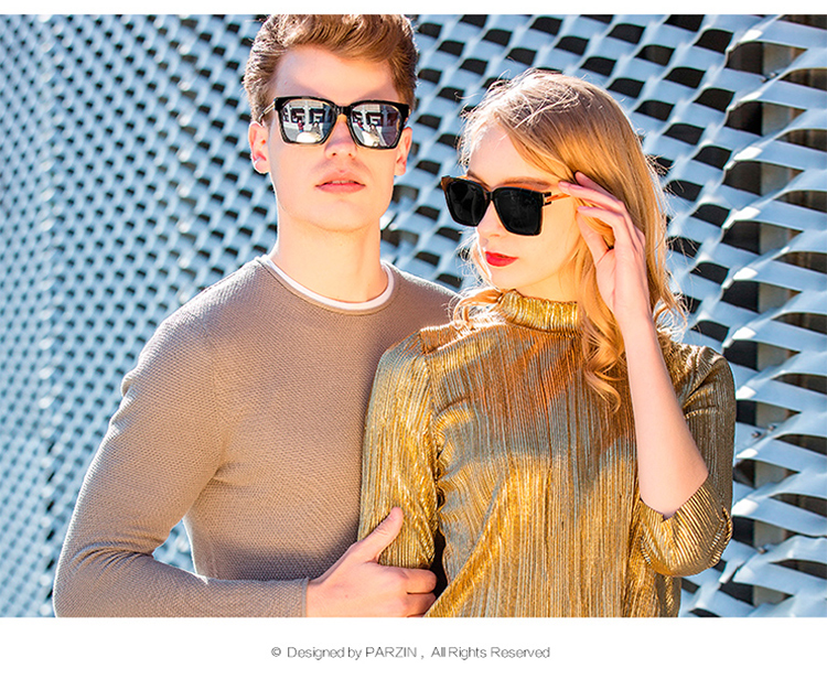Kính râm phân cực Parson Đàn ông và phụ nữ thời trang mát mẻ hộp lớn hipster kính lái xe lái xe gương lái xe 9673 kính nam
