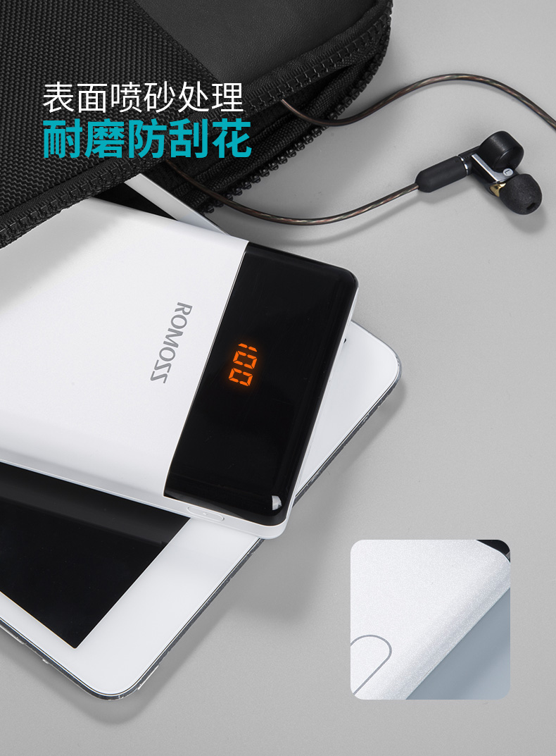 实时电量显示，全接口支持：20000mAh 罗马仕 大容量移动电源  LT20 券后59元包邮 买手党-买手聚集的地方