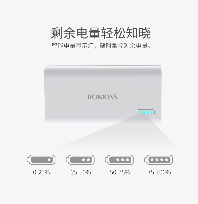 ROMOSS / Luoma Shi Bao điện thoại di động sạc nhỏ nhỏ cầm tay điện thoại di động phổ thông - Ngân hàng điện thoại di động sạc dự phòng apple