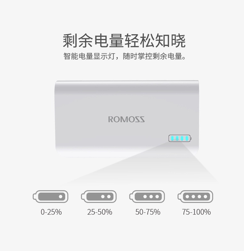 ROMOSS / Luoma Shi Bao điện thoại di động sạc nhỏ nhỏ cầm tay điện thoại di động phổ thông - Ngân hàng điện thoại di động