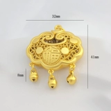 Качественный золотой детский защитный амулет, ожерелье, подвеска, колокольчик