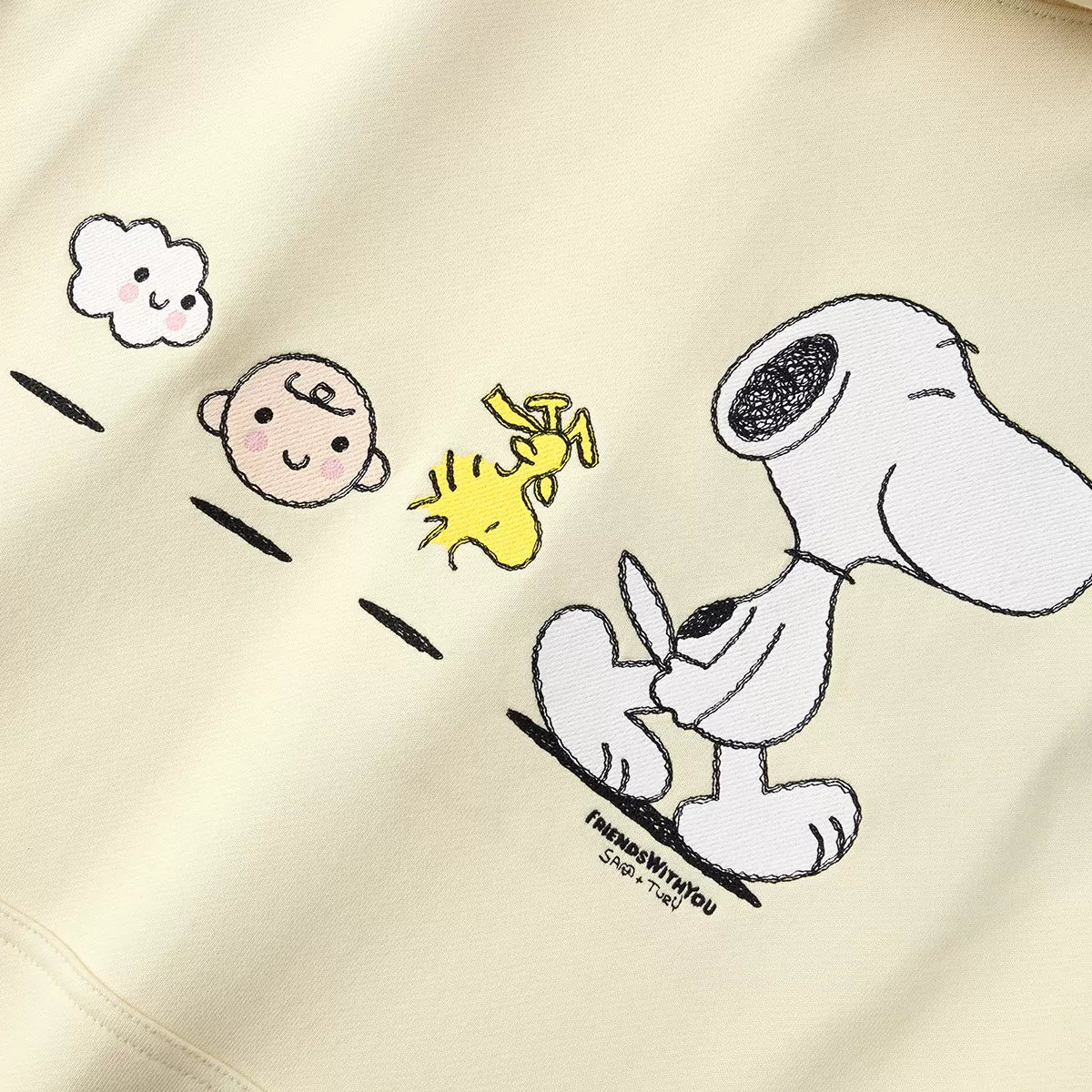[【商场同款】太平鸟男装 SNOOPY系列宽松刺绣连帽卫衣 B2BFA4270]