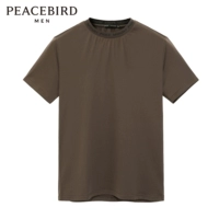 [Тот же стиль в торговых центрах] PEACEBIRD Мужская новинка 2020 года, повседневная мужская футболка из чистого хлопка с короткими рукавами B1DAA3E30