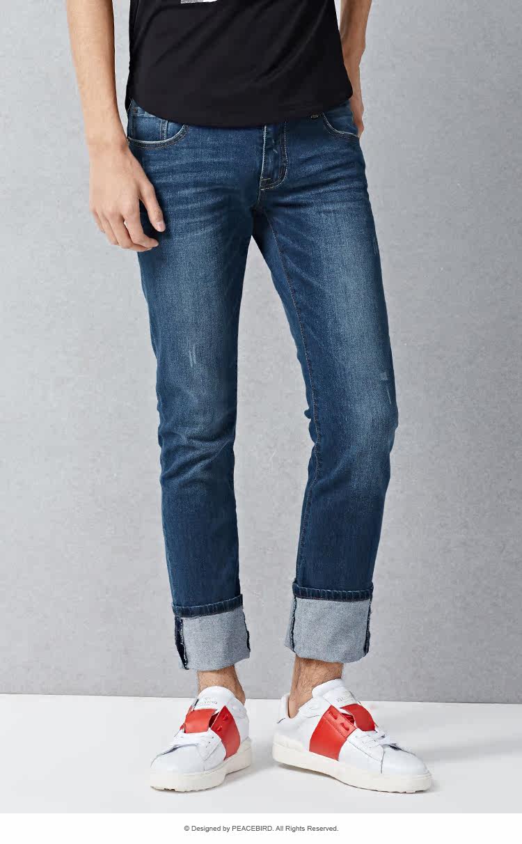 Jeans pour jeunesse PEACEBIRD en coton pour automne - Ref 1480496 Image 24