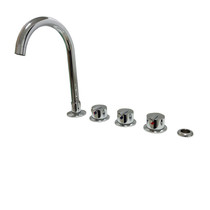 All-copper split bath massage five-piece faucet Hot and cold water switch valve Cylinder side faucet accessories