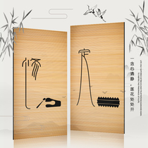 Printed bamboo curtain roller curtain retro Zen curtain landscape partition household bamboo curtain tea room balcony bamboo roller curtain lift