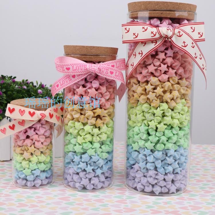 999 1314 Cylindrical Wishing Bottle Cork Glass Bottle Lucky