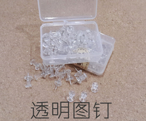 Transparent plastic I-shaped nails color pushpins 8mm cork board special pushpins 40 in a box