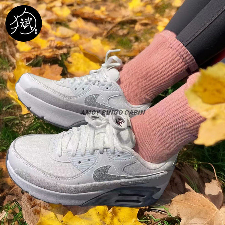 Nike Air Max 90 Women's Double-Layer Air Cushion Thick-Soled Height-Increasing Sports Casual Shoes Hq3456-191 Nike Air Max 90 Women's Double-Layer Air Cushion Thick-Soled Height-Increasing Sports Casual Shoes Hq3456-191