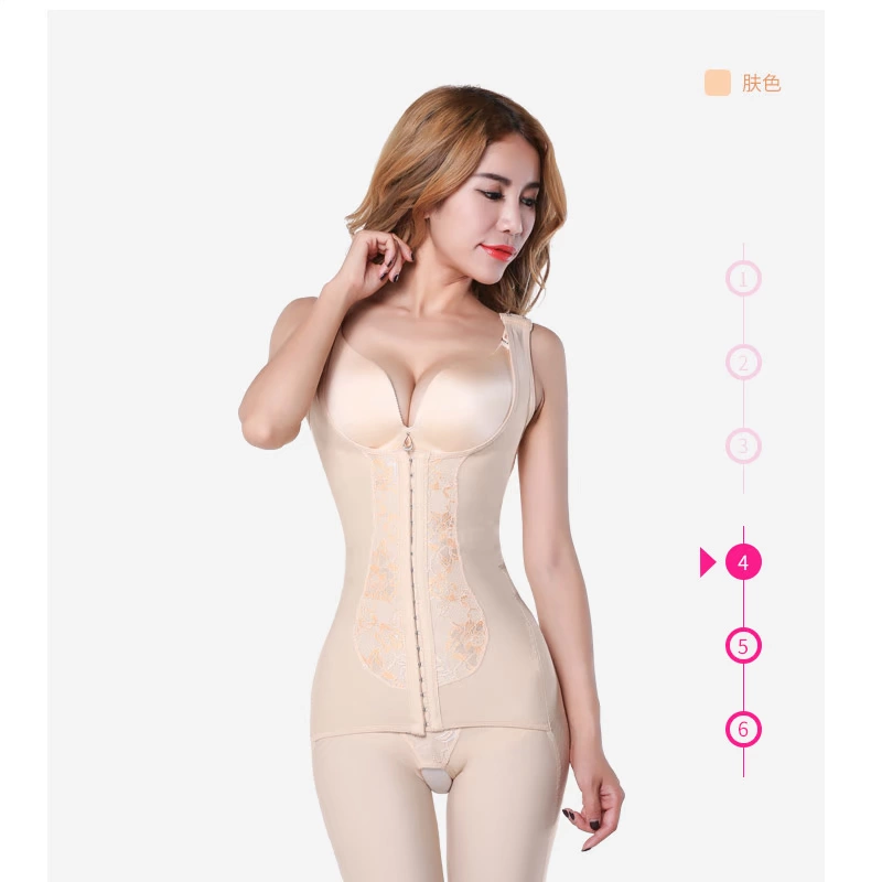 Qianmei Xiêm corset nữ cơ thể khắc nặng áp lực y tế phiên bản tăng cường của corset mở bụng đặc biệt bụng không tay quần short