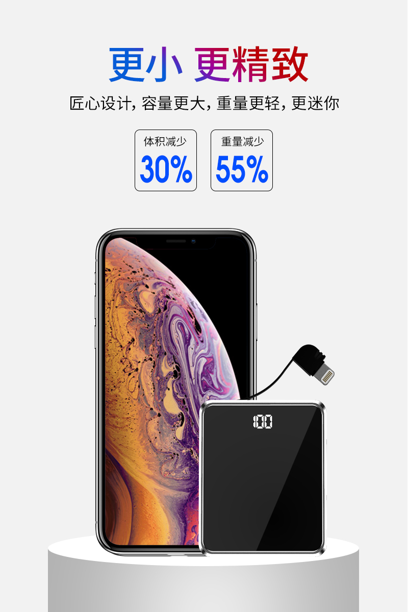 Sạc kho báu 20.000 mA dung lượng cao siêu mỏng nhỏ kê OPPO di động Huawei của Apple điện thoại phổ 10000M điện thoại di động vivo dòng nữ nhỏ từ đến phụ trách đèn flash đỏ nhanh - Ngân hàng điện thoại di động sạc dự phòng umetravel