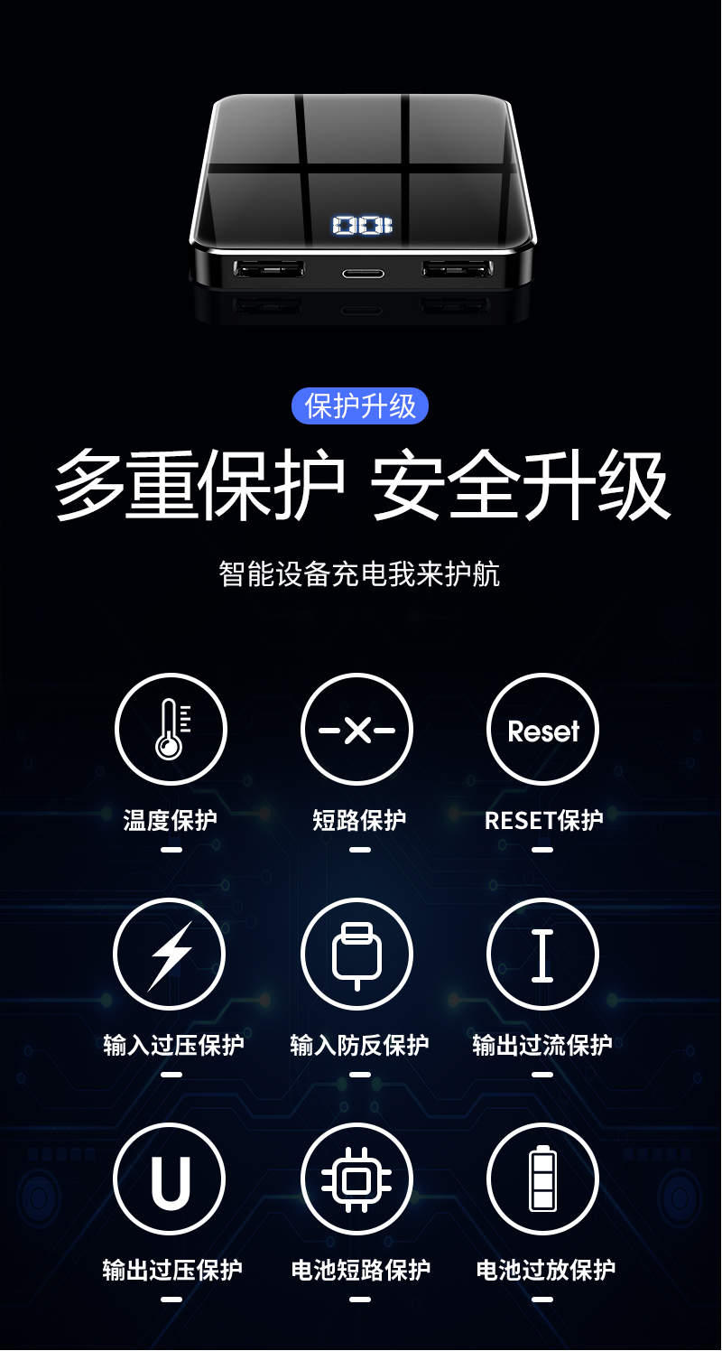 Sạc kho báu 20.000 mA dung lượng cao siêu mỏng nhỏ kê OPPO di động Huawei của Apple điện thoại phổ 10000M điện thoại di động vivo dòng nữ nhỏ từ đến phụ trách đèn flash đỏ nhanh - Ngân hàng điện thoại di động sạc dự phòng umetravel