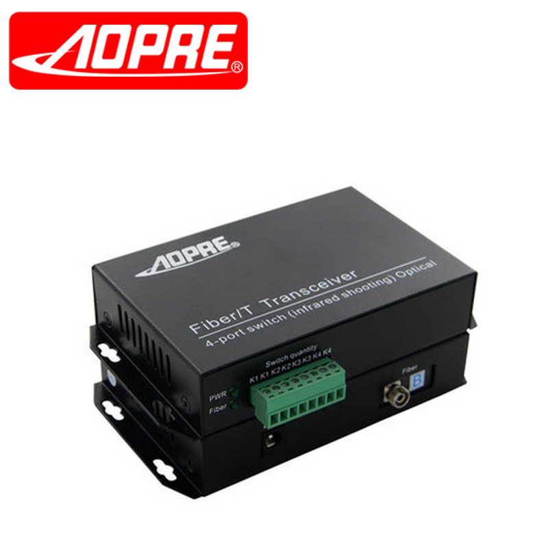 aopre 4-channel one-way switch optical transceiver alarm infrared on the radio optical fiber transceiver photoelectric converter