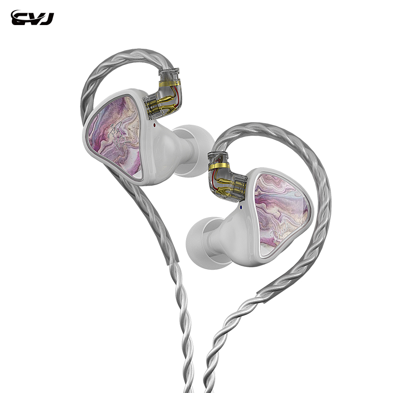 CVJ Chuanxia Qiuyue in-ear wired headphones HIFI live K song subwoofer headset monitoring optional with wheat