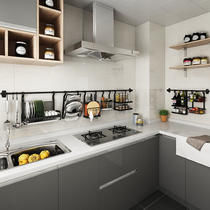 Yu Tang no punched kitchen shelf stainless steel wall-mounted pot cover knife holder chopsticks cage seasoning rack storage rack