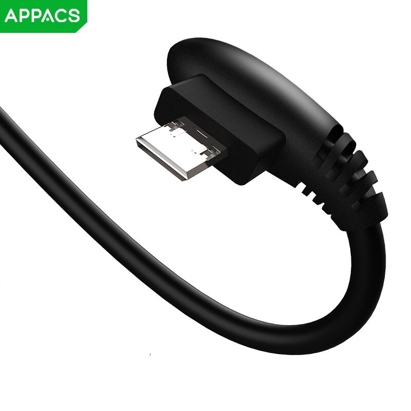 APPACS安卓数据线适用手机充电器宝r9s快充oppo闪充vivo正品x9x7华为7x三星s7通用弯头micro小米快速usb闪冲